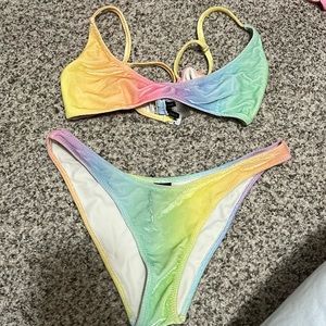 Triangl Maia rainbow velvet bikini set
